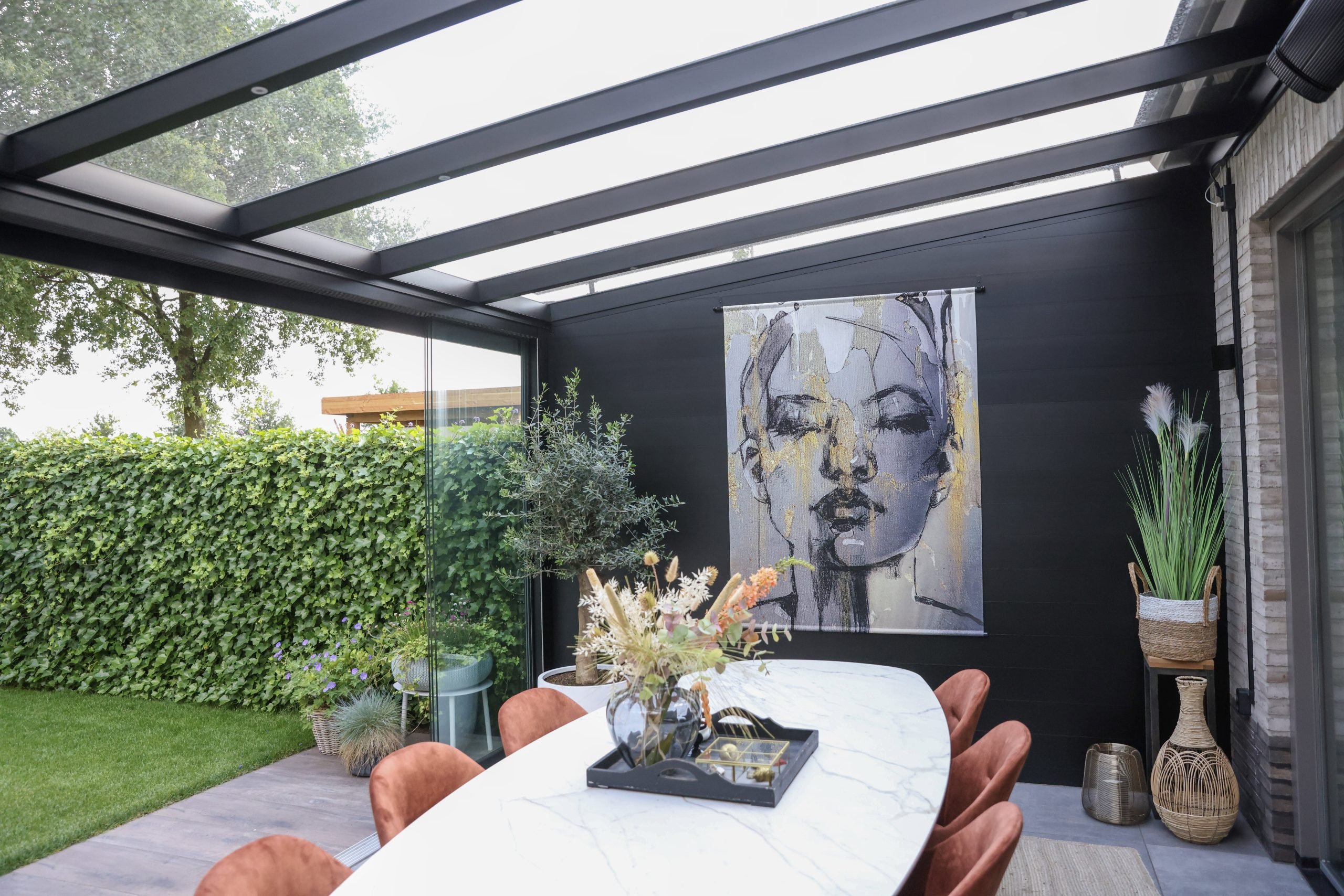 Paroi latérale en aluminium à rainure et languette