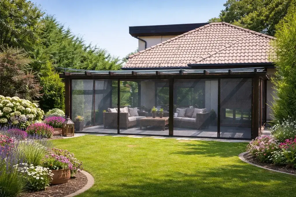 Veranda with insect screens