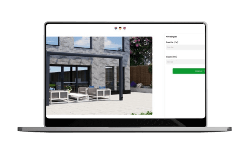 Der Veranda-Konfigurator auf dem Computerbildschirm